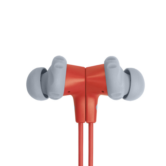 JBL Endurance Run 2 Wired - Coral Orange - Waterproof Wired Sports In-Ear Headphones - Detailshot 1 image number null